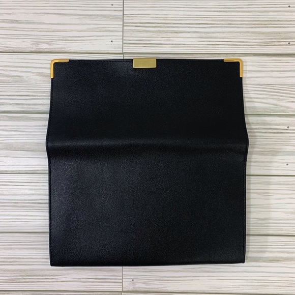 Travel Portfolio Black Leather Lockable Envelope Style - Picture 11 of 15